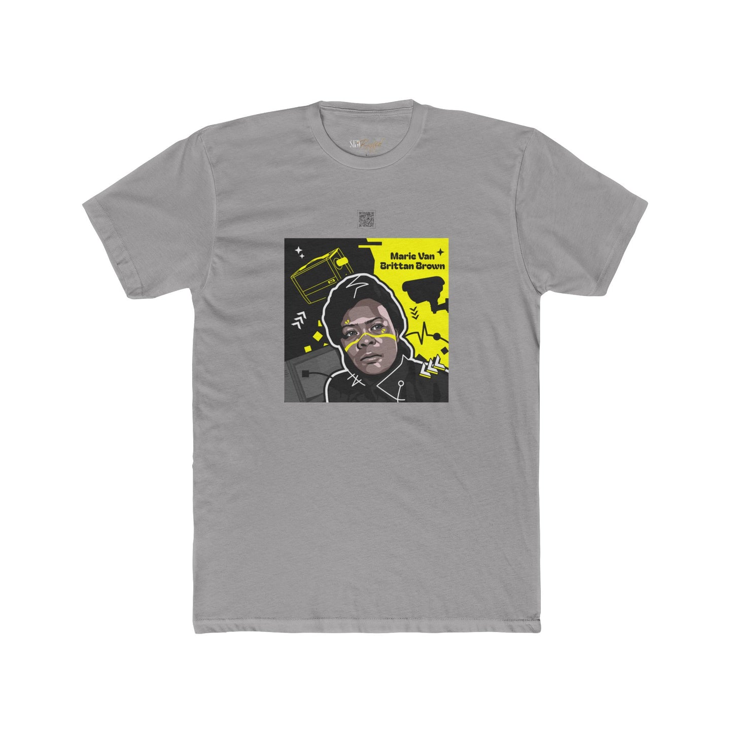 Marie Van Brittan Brown Educational QR Code T-Shirt - Adult Unisex (XS-5XL*)