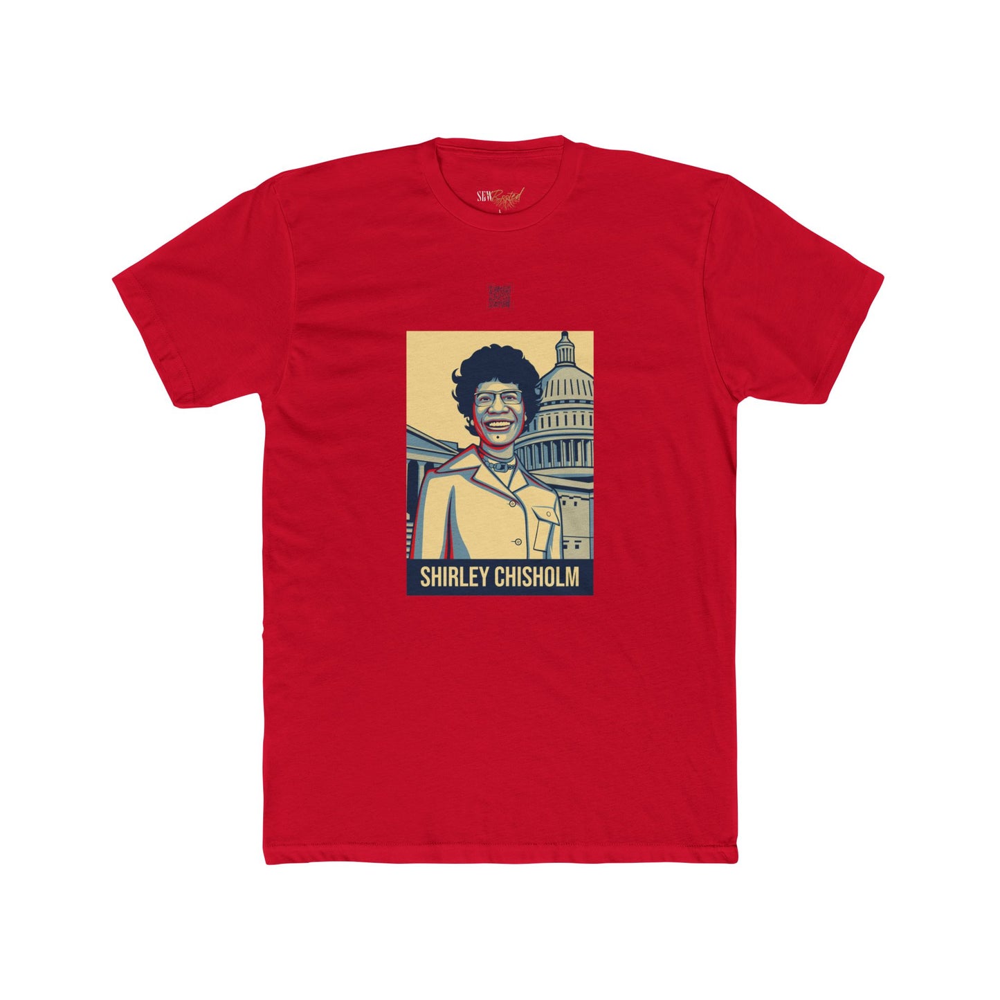 Shirley Chisholm Educational QR Code T-Shirt - Adult Unisex (XS-5XL*)